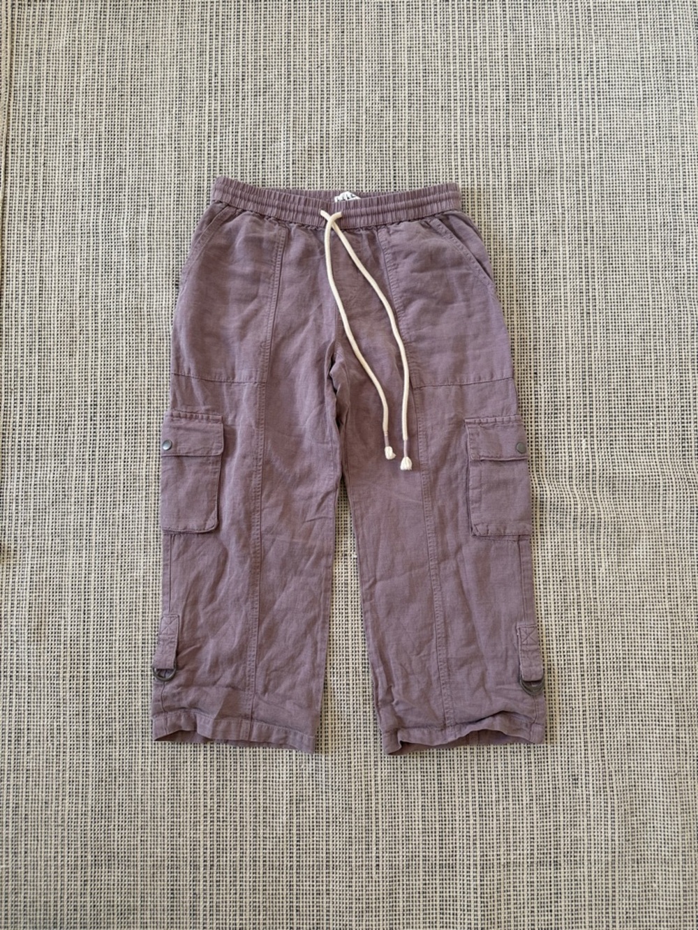 linen cotton Capris pants
